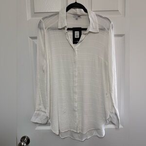 Fashion Nova Textured White Shirt